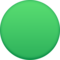 Green Circle emoji on Facebook
